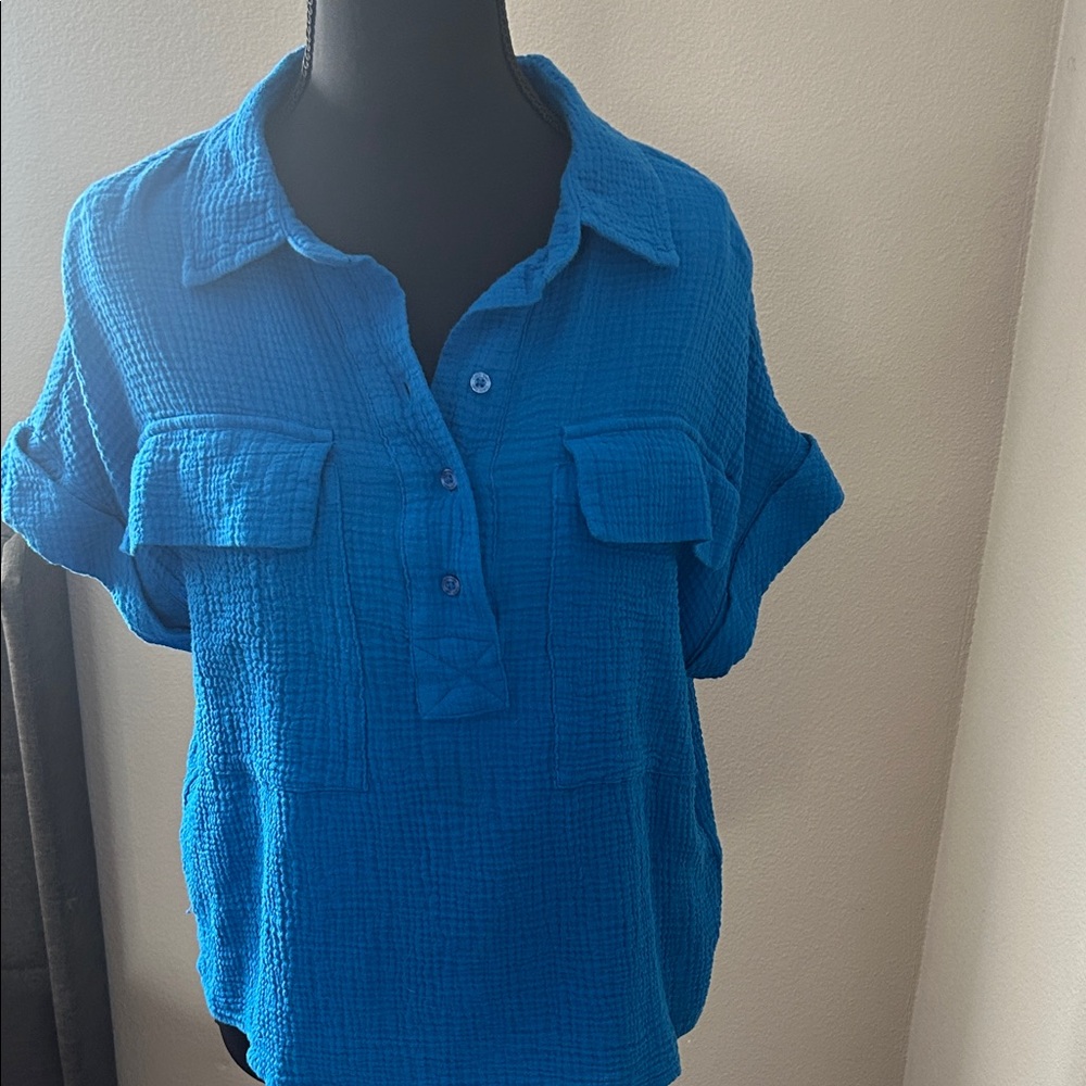 Calvin Klein Blue Button Down Shirt